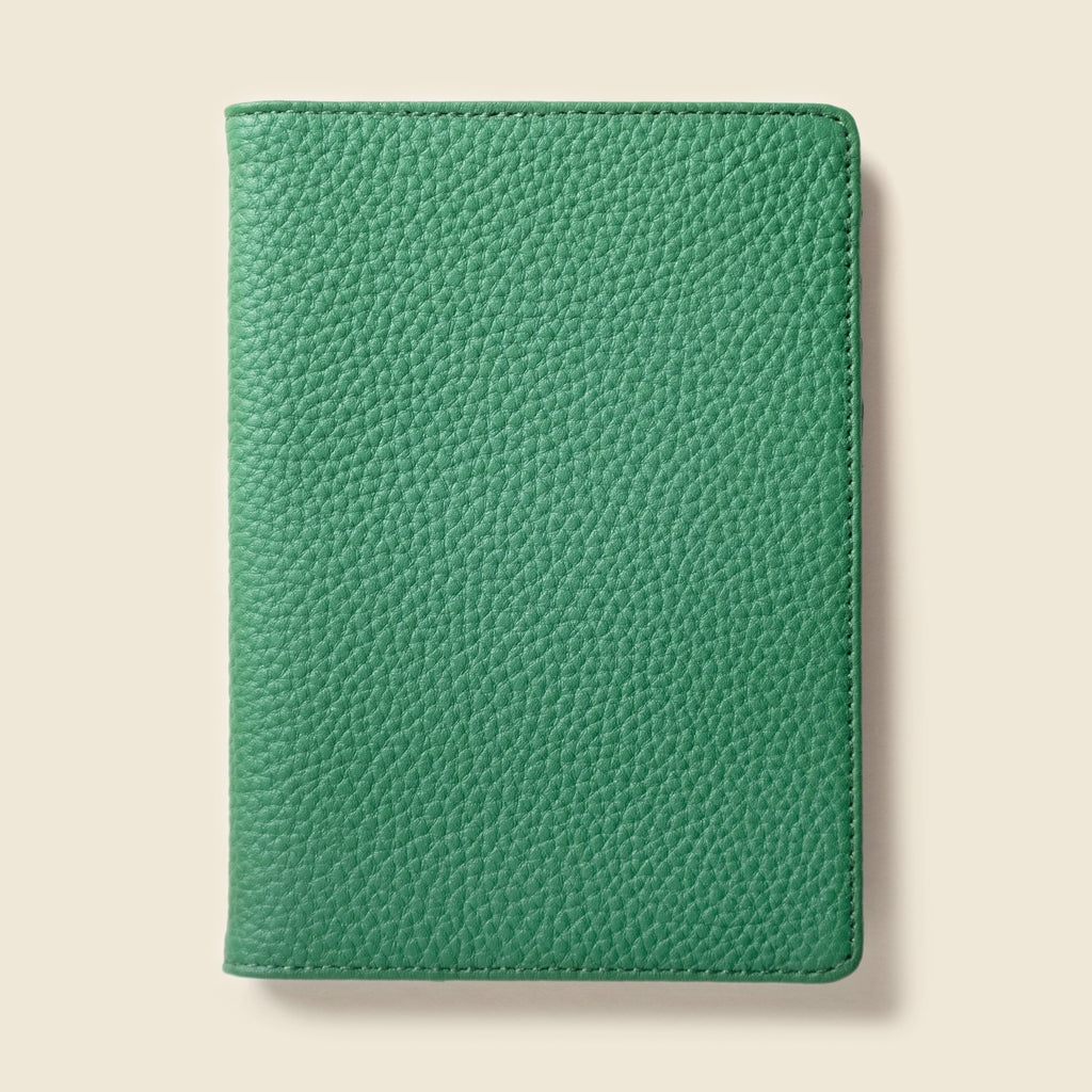 Leather Passport Wallet with RFID - Green