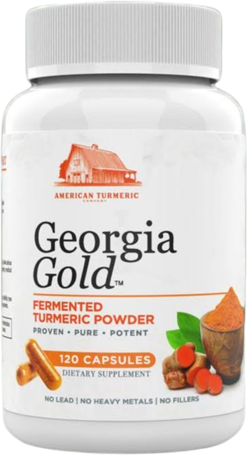 Unlock Joint Ease and Immune Vitality with Enhanced Bioavailability in Georgia Gold Elite Fermented Turmeric Capsules - 120 Capsules