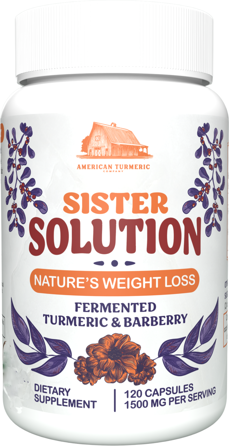 Sister Solution Fermented Turmeric and Fermented Barberry Powder Capsules